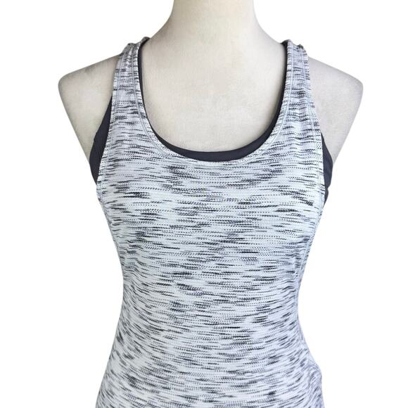 Lululemon On Track Gray Space Dye Luxtreme Luon Athletic Layered Tank Top - Picture 8 of 14